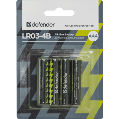Батарейка Defender LR03-4B (AAA, 4 шт)
