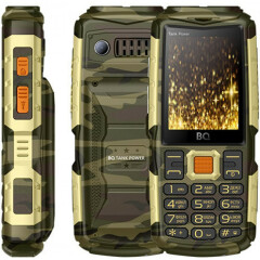 Телефон BQ BQ-2430 Tank Power Camouflage/Gold