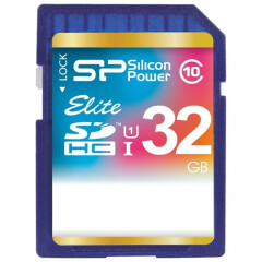 Карта памяти 32Gb SD Silicon Power (SP032GBSDHAU1V10)