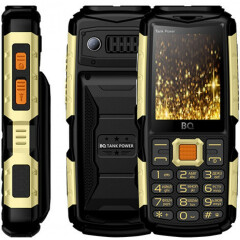 Телефон BQ BQ-2430 Tank Power Black/Gold