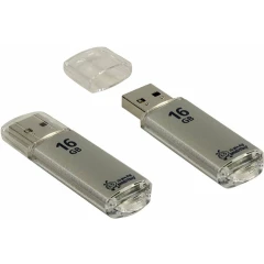 USB Flash накопитель 16Gb SmartBuy V-Cut Silver (SB16GBVC-S)