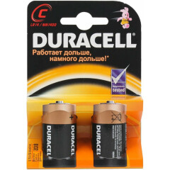 Батарейка Duracell (C, Alkaline, 2 шт)
