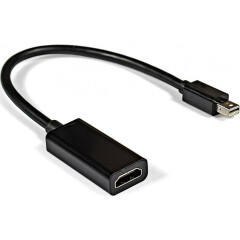 Переходник Mini DisplayPort (M) - HDMI (F), 0.15м, Exegate EX-mDPM-HDMIF-0.15