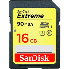 Карта памяти 16Gb SD SanDisk Extreme (SDSDXNE-016G-GNCIN)