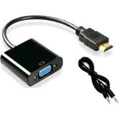 Переходник HDMI (M) - VGA (F) + audio, 0.1м, ATCOM AT1014