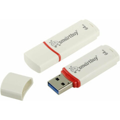 USB Flash накопитель 64Gb SmartBuy Crown White (SB64GBCRW-W)