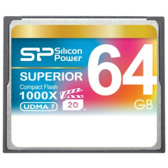 Карта памяти 64Gb Compact Flash Silicon Power 1000x (SP064GBCFC1K0V10)