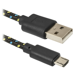Кабель USB 2.0 A (M) - microUSB B (M), 1м, Defender USB08-03T