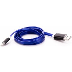 Кабель USB - microUSB, 1м, Gmini GM-MEL200FLAT Blue