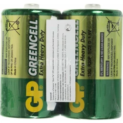 Батарейка GP 13G Greencell (D, 2 шт)