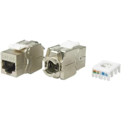 Вставка RJ-45 Hyperline KJ8-8P8C-C6A-180-TLS-SH-F-WH