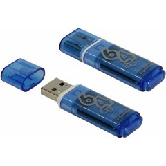 USB Flash накопитель 64Gb SmartBuy Glossy Blue (SB64GBGS-B)