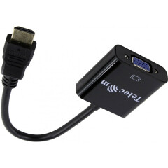 Переходник HDMI (M) - VGA (F), 0.2м, Telecom TA559