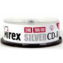 Диск CD-R Mirex 700Mb 24x Silver Cake Box (10шт) (201861)