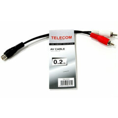 Переходник RCA (F) - 2xRCA (M), Telecom TAV4355-0.2M