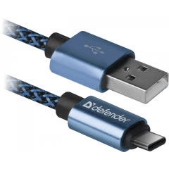 Кабель USB - USB Type-C, 1м, Defender USB09-03T PRO (87817)