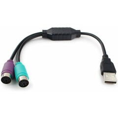 Переходник Gembird USB 2.0 A - 2x PS/2 (UAPS12-BK)