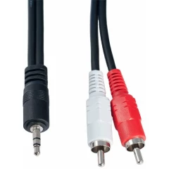 Кабель 3.5 Jack (M) - 2x RCA (M), 1.5м, Perfeo J2002