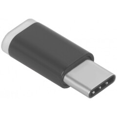 Переходник microUSB (F) - USB Type-C, Greenconnect GCR-UC3U2MF-BK