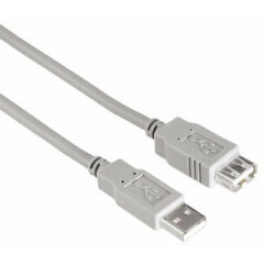 Кабель удлинительный USB 2.0 A (M) - A (F), 1.8м, HAMA H-30619