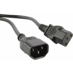 Кабель питания IEC-320-C13 - IEC-320-C14, 5м, Hyperline PWC-IEC13-IEC14-5.0-BK