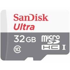 Карта памяти 32Gb MicroSD SanDisk Ultra (SDSQUNS-032G-GN3MN)
