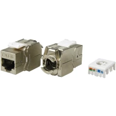 Вставка RJ-45 Hyperline KJ8-8P8C-C6-180-TLS-SH-F-WH