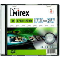 Диск DVD-RW Mirex 4.7Gb 4x Slim Case (1шт) (202547)