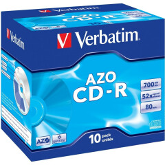 Диск CD-R Verbatim 700Mb 52x DataLife+ Jewel Case (10шт) (43327)