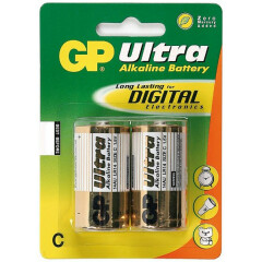 Батарейка GP 14AU Alkaline Ultra (C, 2 шт)