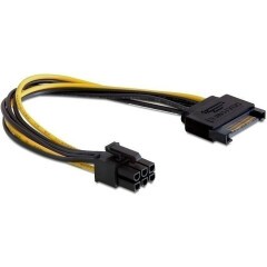 Кабель питания для видеокарты Gembird 6-pin PCI-E - SATA 15-pin (CC-PSU-SATA)