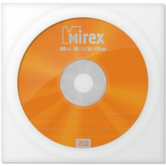 Диск DVD+R Mirex 4.7Gb 16x Paper Cover (1шт) (205135)