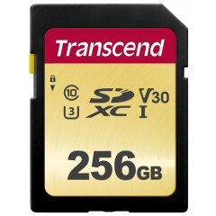 Карта памяти 256Gb SD Transcend (TS256GSDC500S)