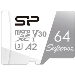 Карта памяти 64Gb MicroSD Silicon Power Superio (SP064GBSTXDA2V20)