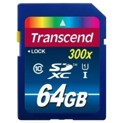 Карта памяти 64Gb SD Transcend (TS64GSDU1)