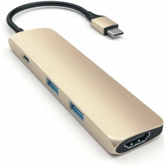 Док-станция Satechi Type-C Slim Multi-Port Adapter 4K Gold (ST-CMAG)