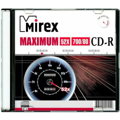 Диск CD-R Mirex 700Mb 52x Maximum Slim Case (1шт) (201229)