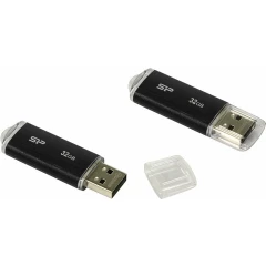 USB Flash накопитель 32Gb Silicon Power Ultima U02 Black (SP032GBUF2U02V1K)