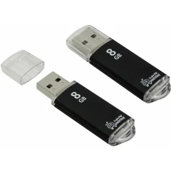 USB Flash накопитель 8Gb SmartBuy V-Cut Black (SB8GBVC-K)