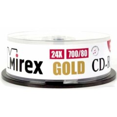 Диск CD-R Mirex 700Mb 24x Gold Cake Box (10шт) (201779)