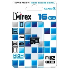 Карта памяти 16Gb MicroSD Mirex (13612-MCROSD16)