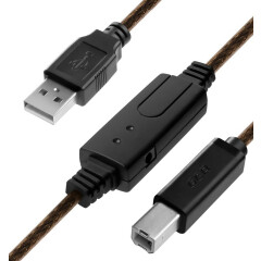 Greenconnect USB 2.0 A (M) - B (M), 5м (GCR-UPC3M1-BD2S-5.0m)