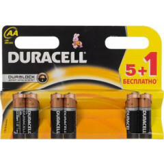 Батарейка Duracell Basic (AA, Alkaline, 6 шт)