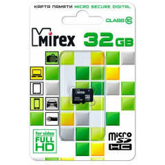 Карта памяти 32Gb MicroSD Mirex (13612-MC10SD32)