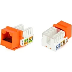 Вставка RJ-45 Hyperline KJE-8P8C-C6-90-OR