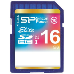 Карта памяти 16Gb SD Silicon Power (SP016GBSDHAU1V10)