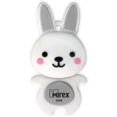 USB Flash накопитель 8Gb Mirex Rabbit White/Grey