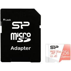 Карта памяти 256Gb MicroSD Silicon Power Superio A1 + SD адаптер (SP256GBSTXDV3V20SP)