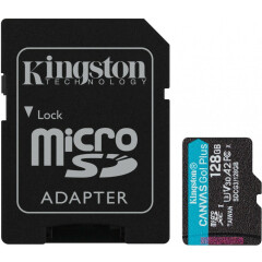 Карта памяти 128Gb MicroSD Kingston + SD адаптер (SDCG3/128GB)
