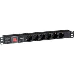 Блок розеток Exegate PDU-19H607 Al-6S-C14-SW-SPD1